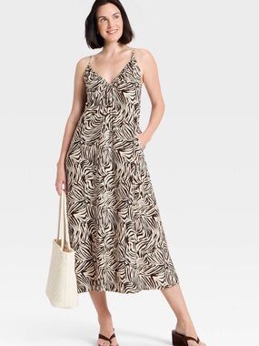 V-Neck Tie-Front Cami Maxi Dress from A New Day NWT